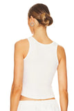 THE LAUNDRY ROOM Womens Champagne Gang Rib Tank - White, WOMENS TEES & TANKS, THE LAUNDRY ROOM, Elwood 101