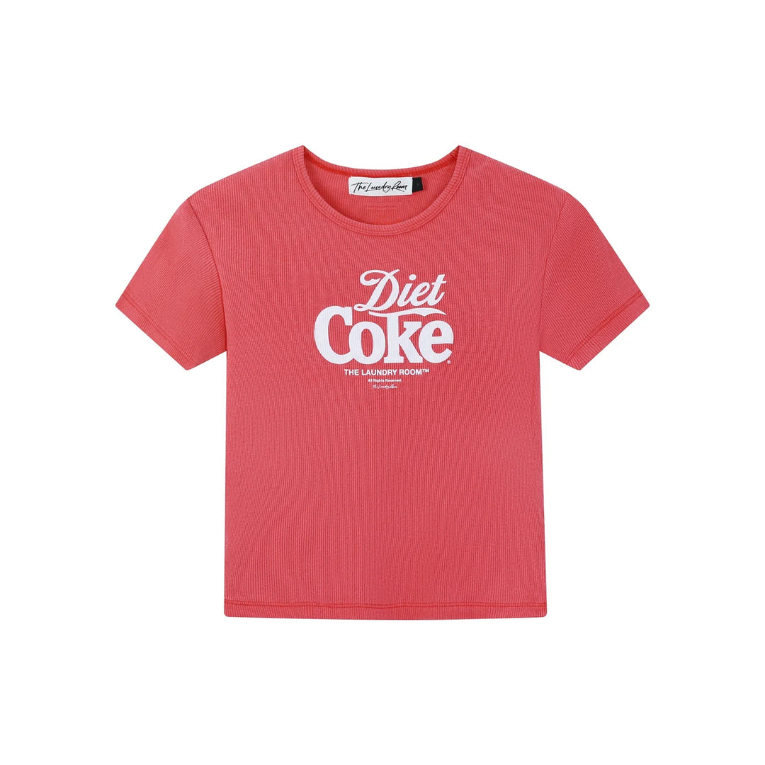 THE LAUNDRY ROOM Womens Diet Coke 94 Baby Tee in Vintage Red, WOMENS TEES & TANKS, THE LAUNDRY ROOM, Elwood 101