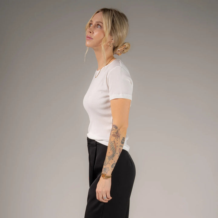 THE LAUNDRY ROOM Womens Essentials Baby Tee in White, WOMENS TEES & TANKS, THE LAUNDRY ROOM, Elwood 101