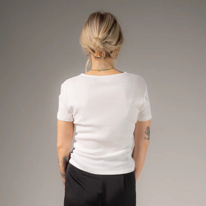 THE LAUNDRY ROOM Womens Essentials Baby Tee in White, WOMENS TEES & TANKS, THE LAUNDRY ROOM, Elwood 101