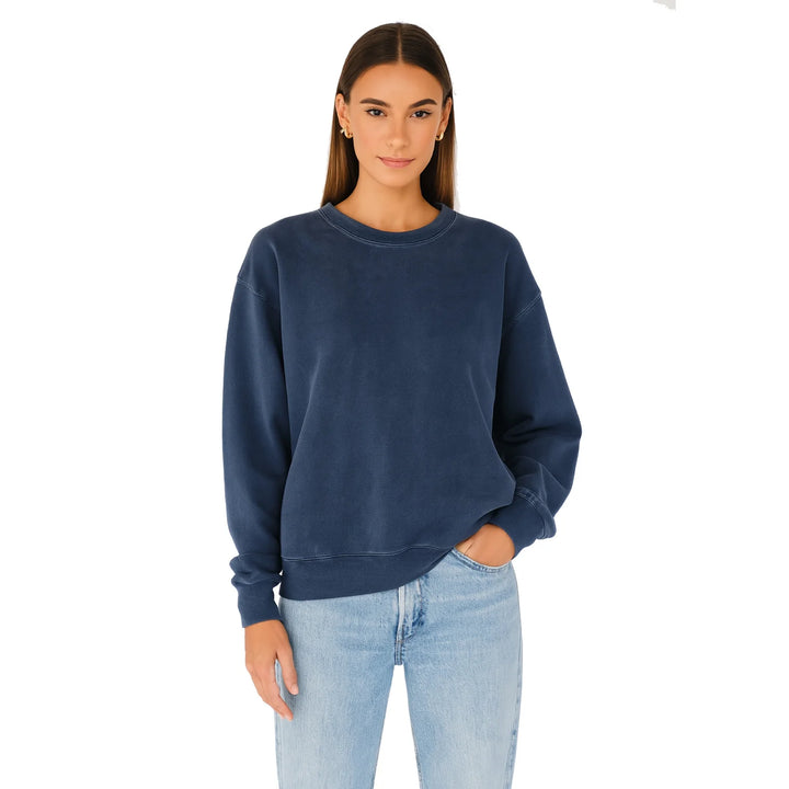 THE LAUNDRY ROOM Womens Essentials Crew Neck Sweater in Navy Snow, WOMENS KNITS & SWEATERS, THE LAUNDRY ROOM, Elwood 101
