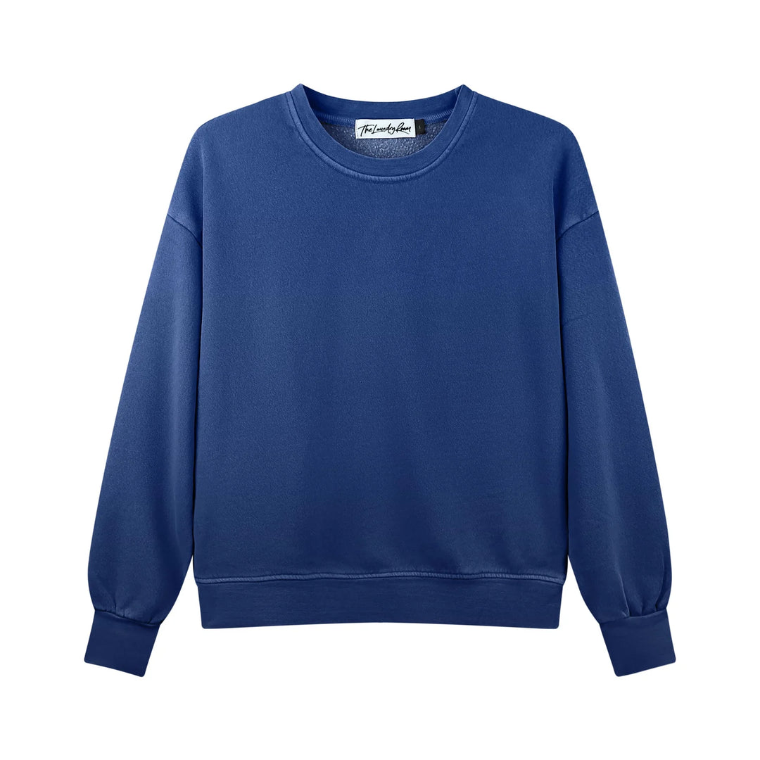 THE LAUNDRY ROOM Womens Essentials Crew Neck Sweater in Navy Snow, WOMENS KNITS & SWEATERS, THE LAUNDRY ROOM, Elwood 101