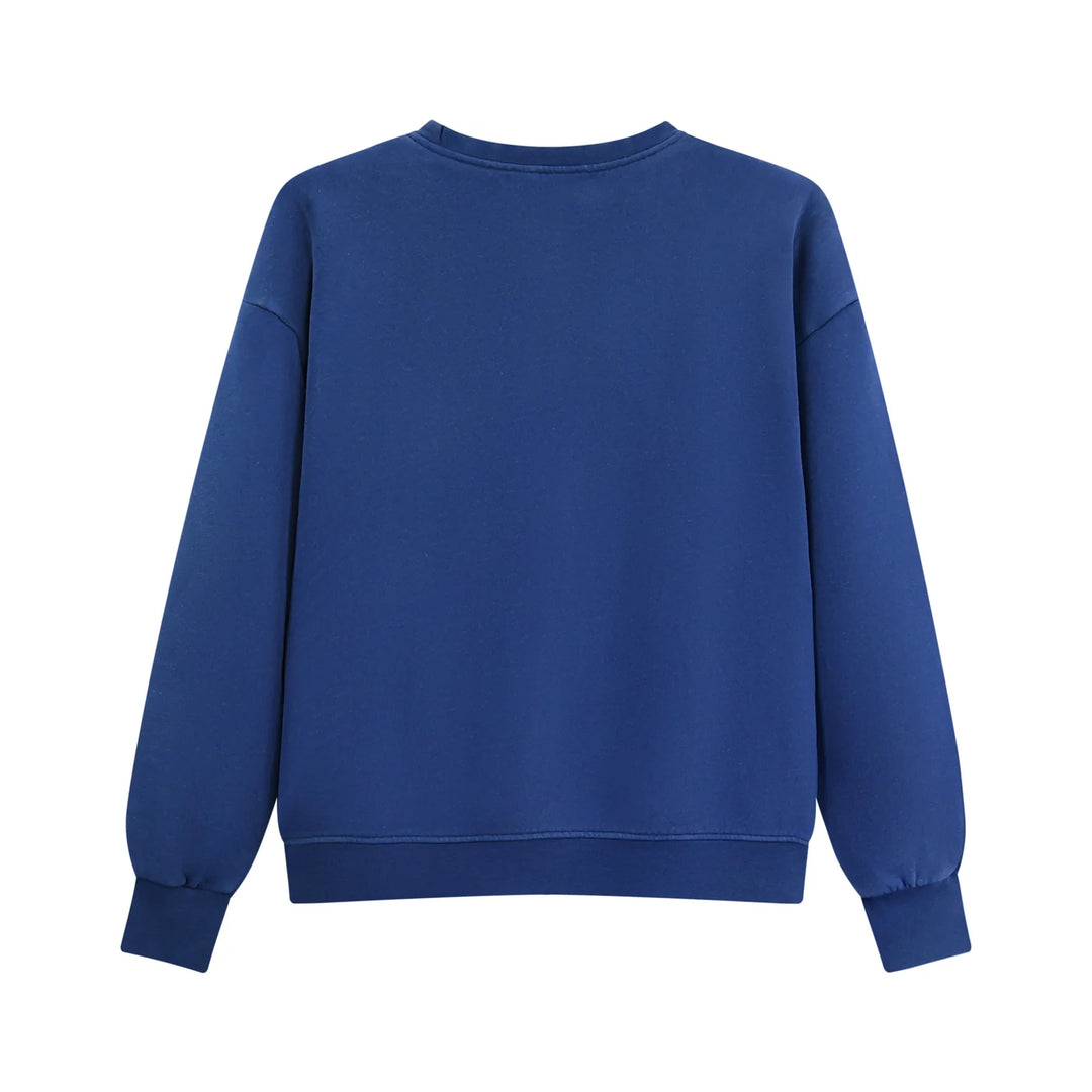 THE LAUNDRY ROOM Womens Essentials Crew Neck Sweater in Navy Snow, WOMENS KNITS & SWEATERS, THE LAUNDRY ROOM, Elwood 101