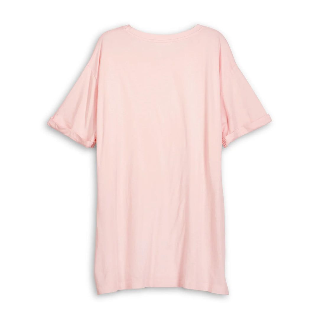 THE LAUNDRY ROOM Womens Essentials Oversized Tee in Blush Pink