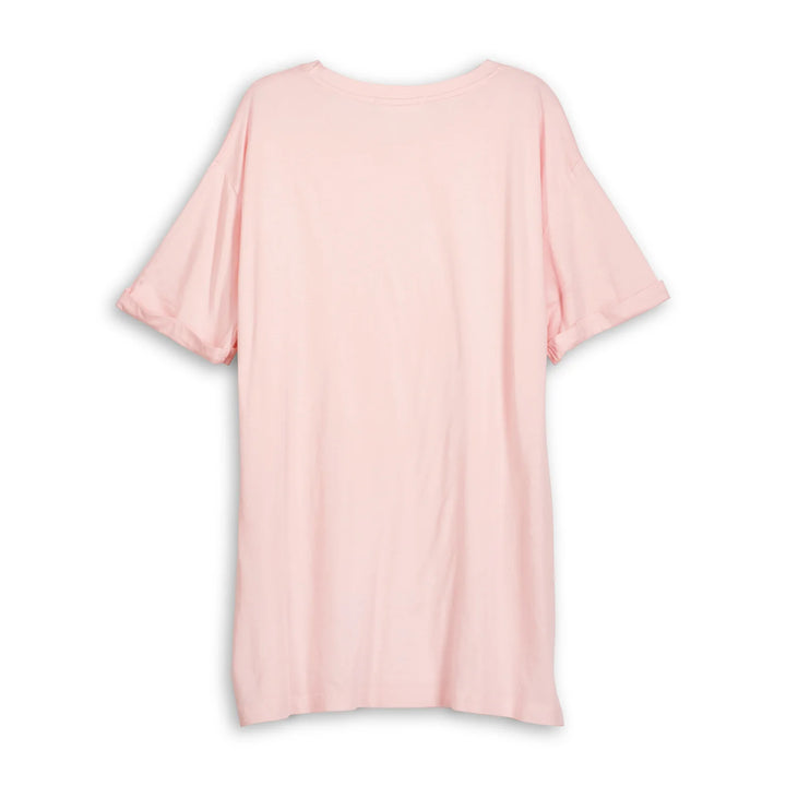 THE LAUNDRY ROOM Womens Essentials Oversized Tee in Blush Pink