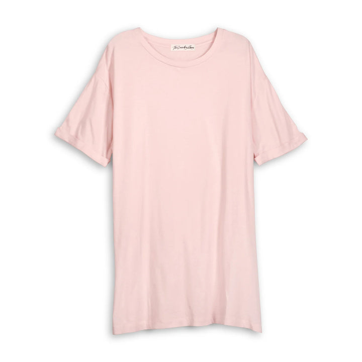 THE LAUNDRY ROOM Womens Essentials Oversized Tee in Blush Pink