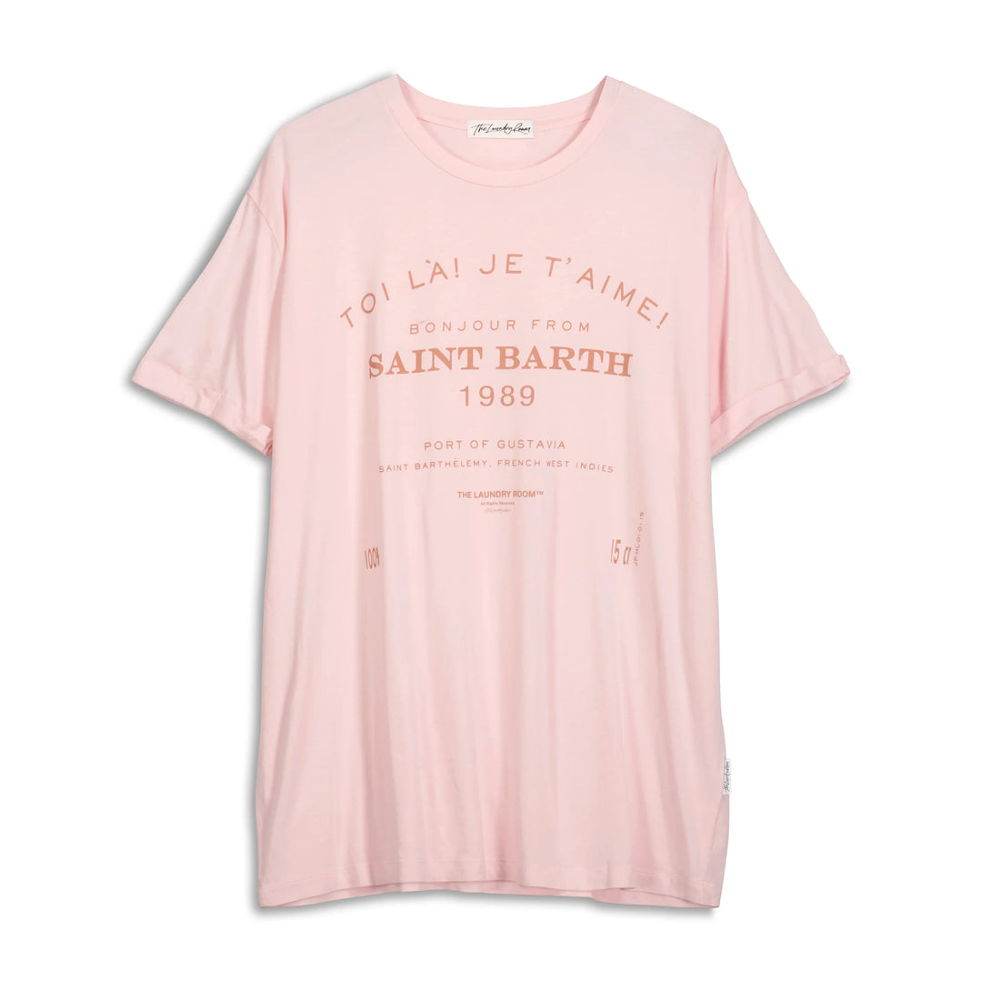 THE LAUNDRY ROOM Womens Saint Barth 89 Oversized Tee - Blush Pink, WOMENS TEES & TANKS, THE LAUNDRY ROOM, Elwood 101