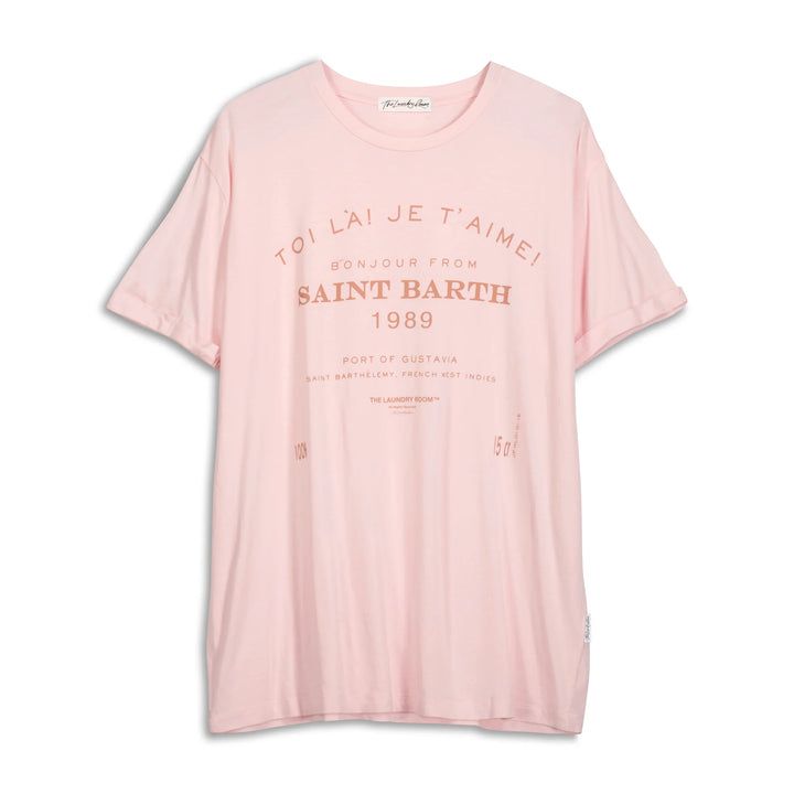THE LAUNDRY ROOM Womens Saint Barth 89 Oversized Tee - Blush Pink, WOMENS TEES & TANKS, THE LAUNDRY ROOM, Elwood 101