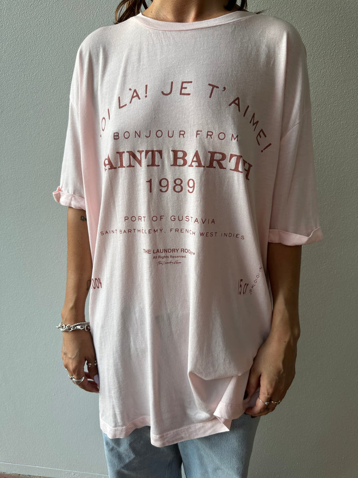 THE LAUNDRY ROOM Womens Saint Barth 89 Oversized Tee - Blush Pink, WOMENS TEES & TANKS, THE LAUNDRY ROOM, Elwood 101