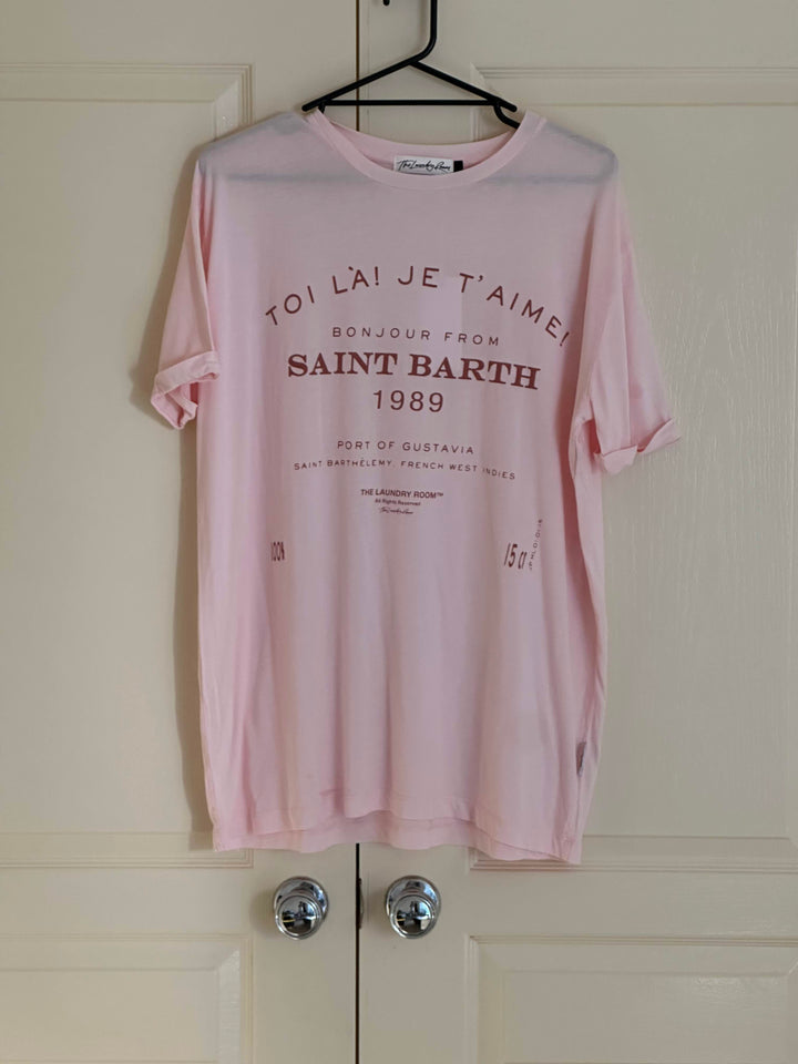 THE LAUNDRY ROOM Womens Saint Barth 89 Oversized Tee - Blush Pink, WOMENS TEES & TANKS, THE LAUNDRY ROOM, Elwood 101