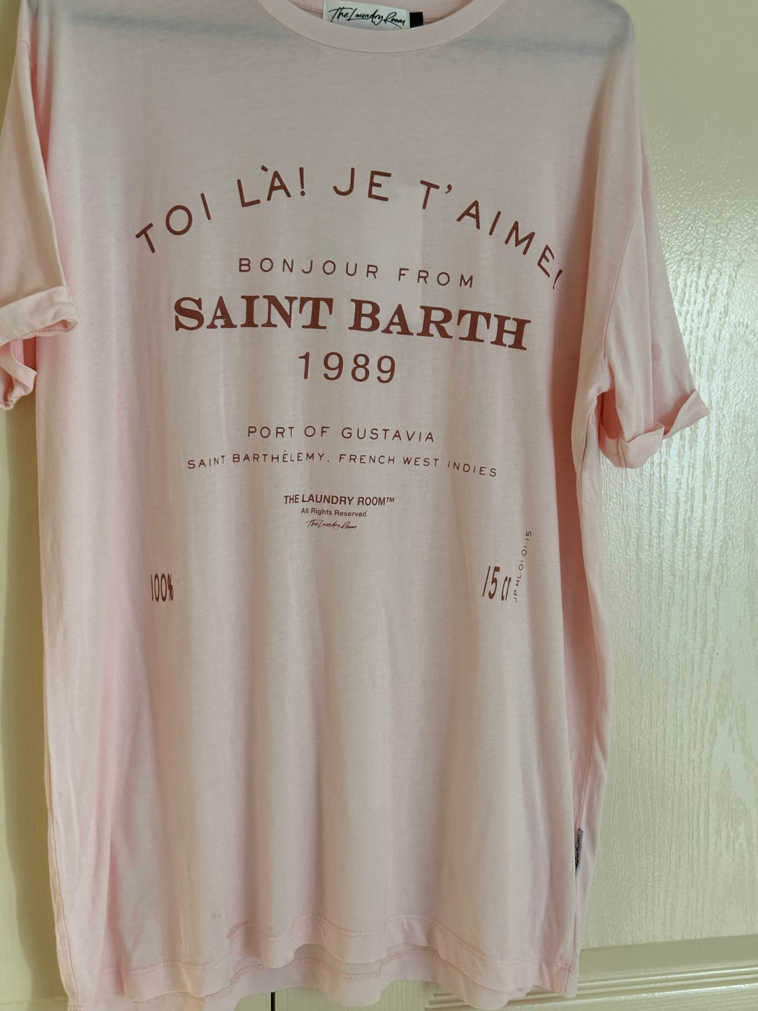 THE LAUNDRY ROOM Womens Saint Barth 89 Oversized Tee - Blush Pink, WOMENS TEES & TANKS, THE LAUNDRY ROOM, Elwood 101