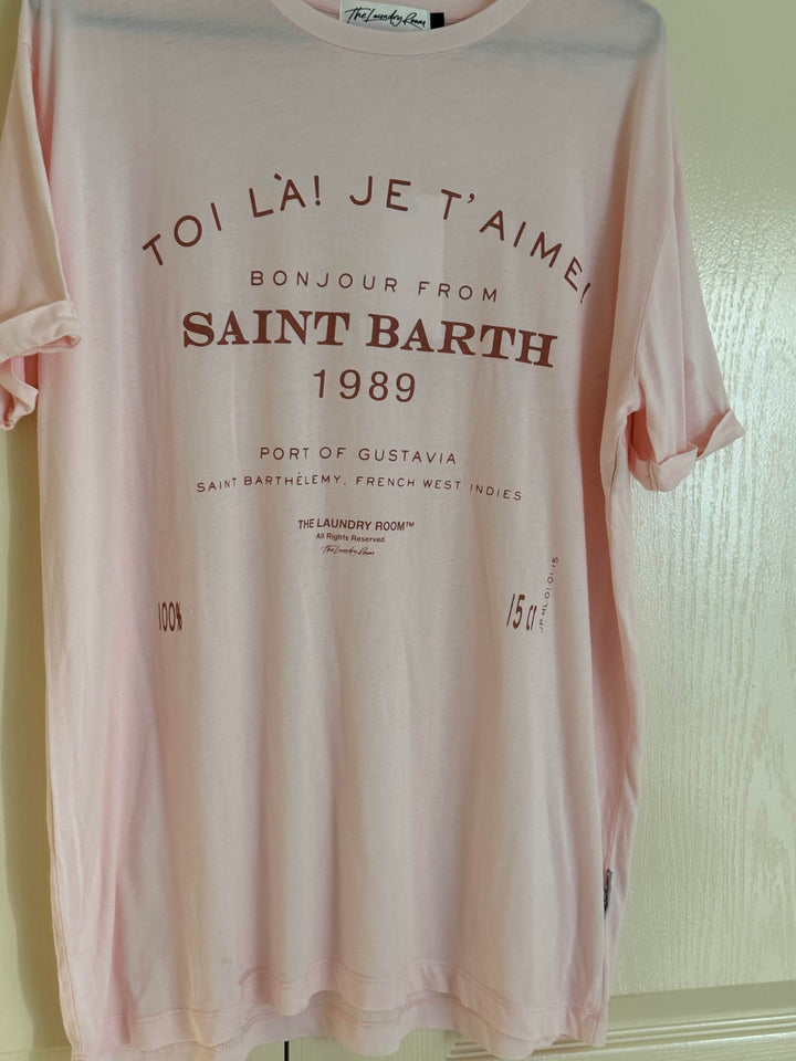 THE LAUNDRY ROOM Womens Saint Barth 89 Oversized Tee - Blush Pink, WOMENS TEES & TANKS, THE LAUNDRY ROOM, Elwood 101