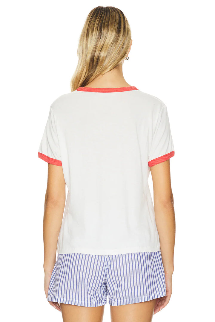 THE LAUNDRY ROOM Womens Saint Tropez Tee - White/Red, WOMENS TEES & TANKS, THE LAUNDRY ROOM, Elwood 101