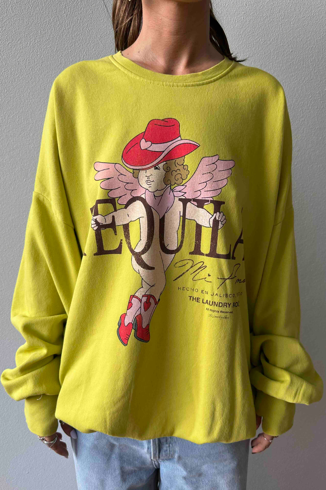 THE LAUNDRY ROOM Womens Tequila Mi Amor Jump Jumper - Vintage Neon Yello, WOMENS KNITS & SWEATERS, THE LAUNDRY ROOM, Elwood 101
