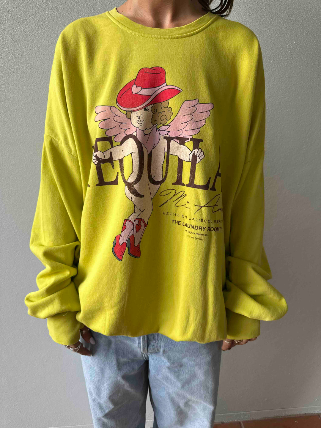 THE LAUNDRY ROOM Womens Tequila Mi Amor Jump Jumper - Vintage Neon Yello, WOMENS KNITS & SWEATERS, THE LAUNDRY ROOM, Elwood 101