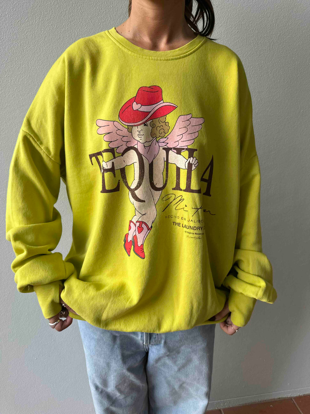 THE LAUNDRY ROOM Womens Tequila Mi Amor Jump Jumper - Vintage Neon Yello, WOMENS KNITS & SWEATERS, THE LAUNDRY ROOM, Elwood 101