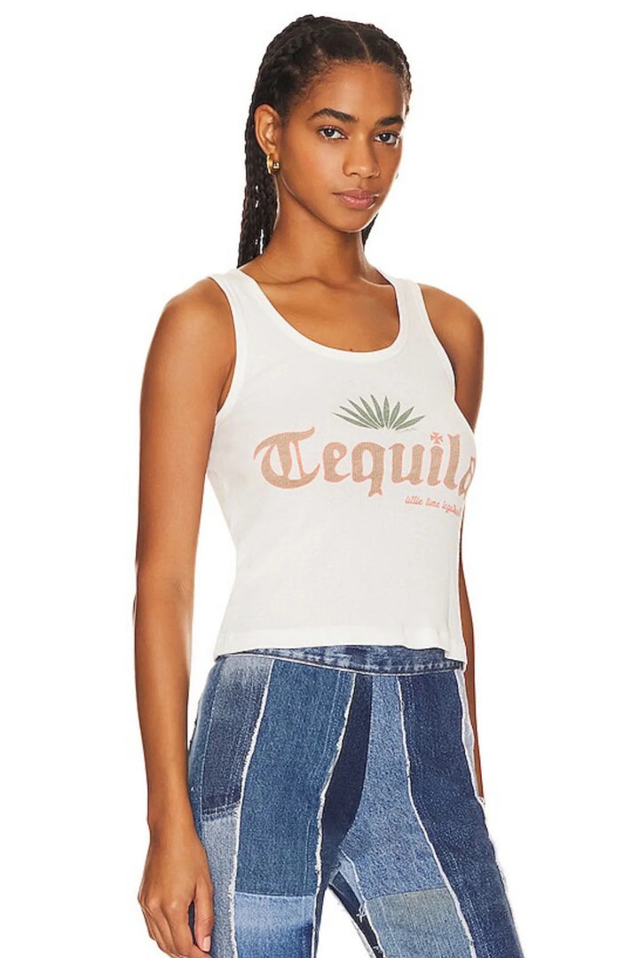 THE LAUNDRY ROOM Womens Tequila Rib Tank - White, WOMENS TEES & TANKS, THE LAUNDRY ROOM, Elwood 101