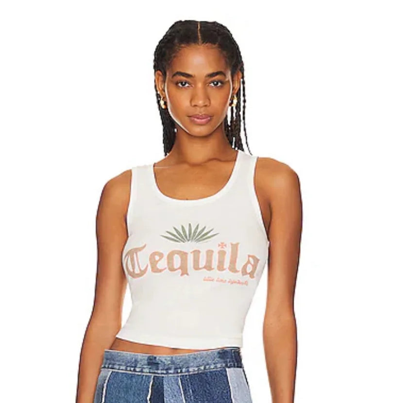 THE LAUNDRY ROOM Womens Tequila Rib Tank - White, WOMENS TEES & TANKS, THE LAUNDRY ROOM, Elwood 101