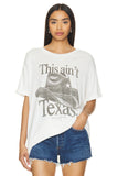 THE LAUNDRY ROOM Womens This Ain't Texas Oversized Tee - White, WOMENS TEES & TANKS, THE LAUNDRY ROOM, Elwood 101