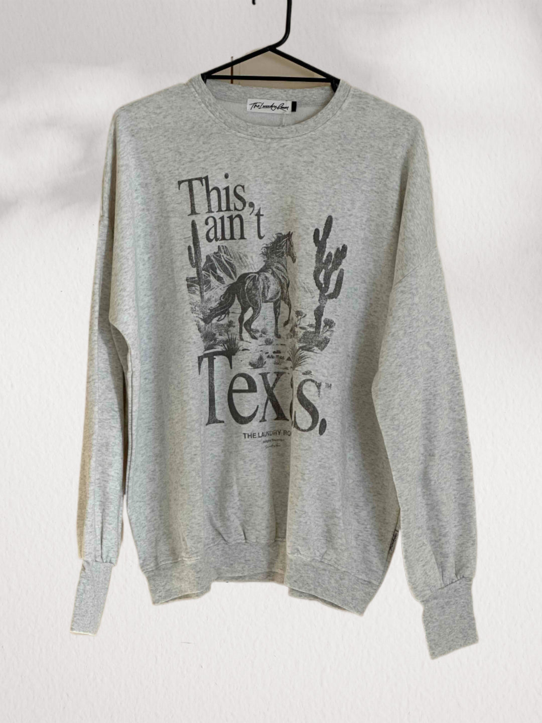 THE LAUNDRY ROOM Womens This Ain't Texas Stallion Jumper - Pebble Heather, WOMENS KNITS & SWEATERS, THE LAUNDRY ROOM, Elwood 101