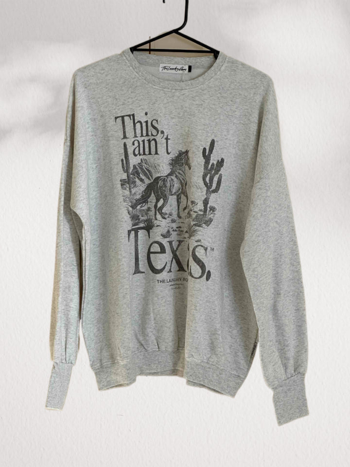 THE LAUNDRY ROOM Womens This Ain't Texas Stallion Jumper - Pebble Heather, WOMENS KNITS & SWEATERS, THE LAUNDRY ROOM, Elwood 101