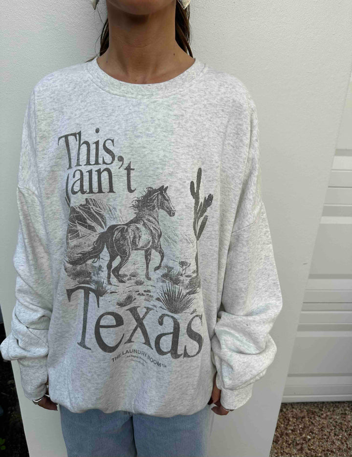 THE LAUNDRY ROOM Womens This Ain't Texas Stallion Jumper - Pebble Heather, WOMENS KNITS & SWEATERS, THE LAUNDRY ROOM, Elwood 101