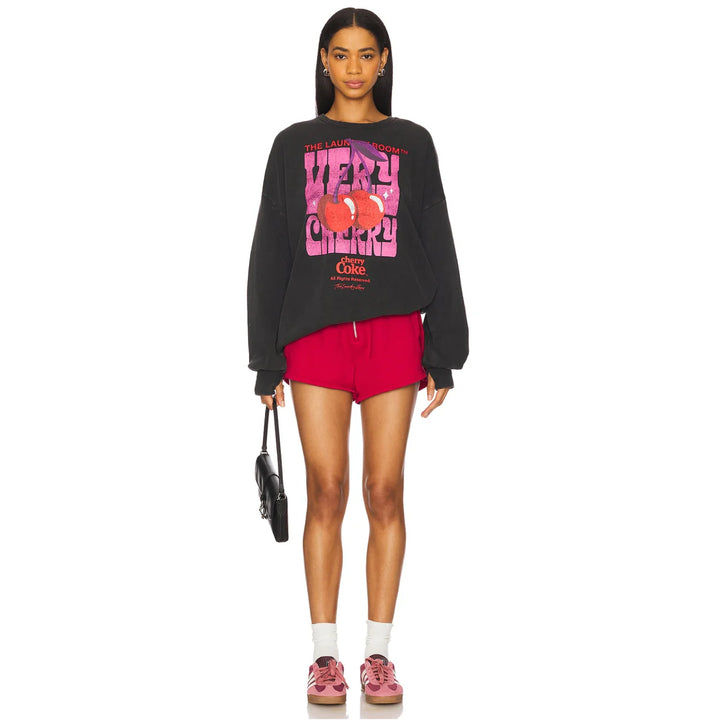 THE LAUNDRY ROOM Womens Very Cherry Coke Jump Jumper in Black Snow, WOMENS KNITS & SWEATERS, THE LAUNDRY ROOM, Elwood 101
