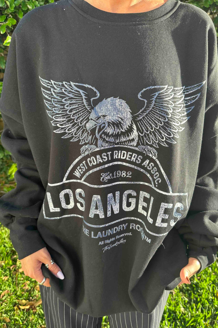 THE LAUNDRY ROOM Womens West Coast Riders Jump Jumper - Black, WOMENS KNITS & SWEATERS, THE LAUNDRY ROOM, Elwood 101