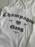 THE LAUNDRY ROOM Womens Champagne Gang Rib Tank - White, WOMENS TEES & TANKS, THE LAUNDRY ROOM, Elwood 101