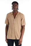 nANA jUDY Mens Antibes Knit Short Sleeve Shirt - Beige, MENS SHIRTS, NANA JUDY, Elwood 101