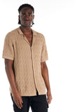 nANA jUDY Mens Antibes Knit Short Sleeve Shirt - Beige, MENS SHIRTS, NANA JUDY, Elwood 101