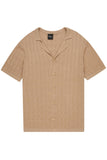 nANA jUDY Mens Antibes Knit Short Sleeve Shirt - Beige, MENS SHIRTS, NANA JUDY, Elwood 101