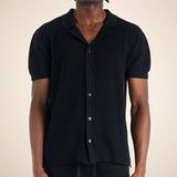 nANA jUDY Mens Morrison Knit Short Sleeve Shirt - Black, MENS SHIRTS, NANA JUDY, Elwood 101