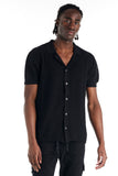 nANA jUDY Mens Morrison Knit Short Sleeve Shirt - Black, MENS SHIRTS, NANA JUDY, Elwood 101