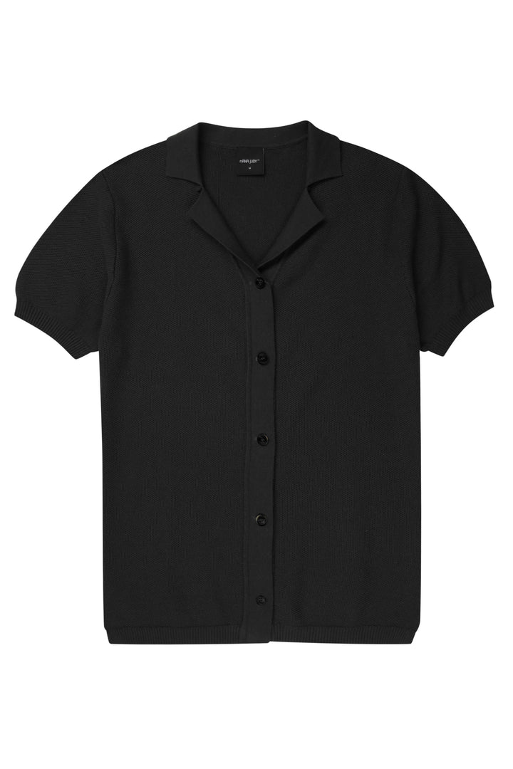 nANA jUDY Mens Morrison Knit Short Sleeve Shirt - Black, MENS SHIRTS, NANA JUDY, Elwood 101
