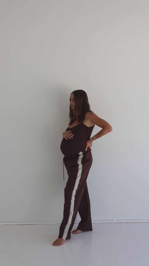 JASMINE ALEXA Womens Panarea Trackpants Plum