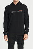 Nena & Pasadena MENS PROMINENT STEP HEM HOODED SWEATER - JET BLACK, MENS HOODIES, NENA PASADENA, Elwood 101