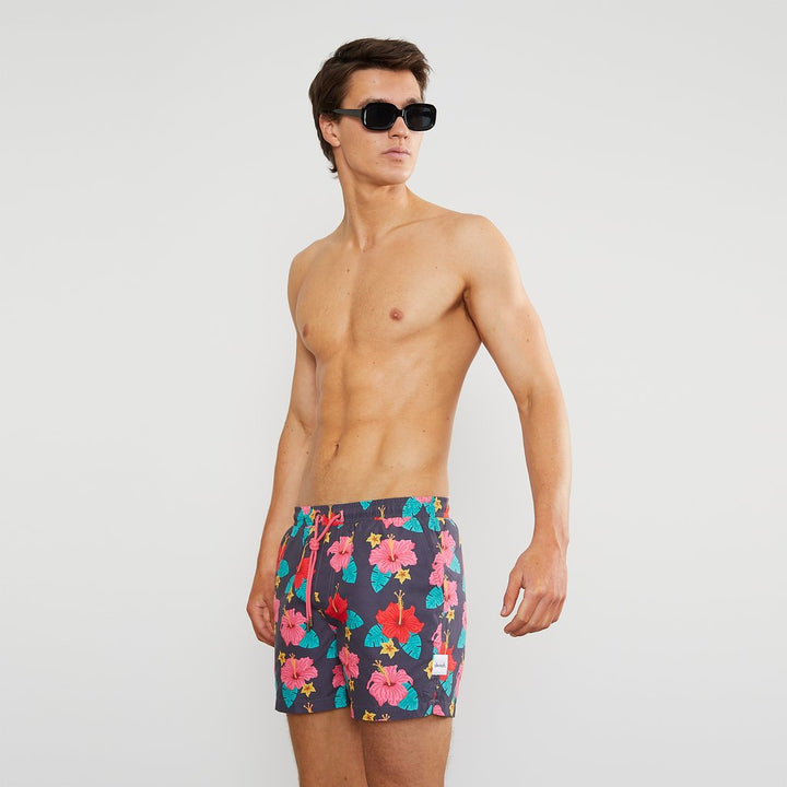Skwosh Club MENS FRISKY HIBISKY SWIM SHORTS, MENS SHORTS, SKWOSH CLUB, Elwood 101
