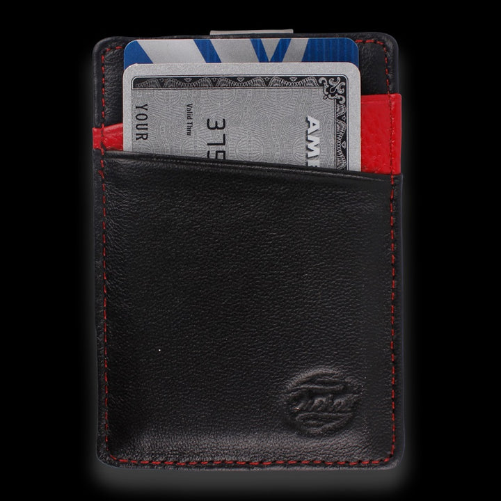 Orchill BOREAL MENS LEATHER WALLET BLACK/RED PEBBLE, MENS WALLETS, ORCHILL, Elwood 101