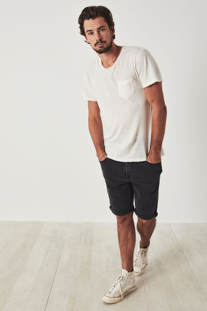 Rollas MENS TIM SLIM DENIM SHORT ROLLED - DEVIL BLACK, MENS SHORTS, ROLLAS, Elwood 101