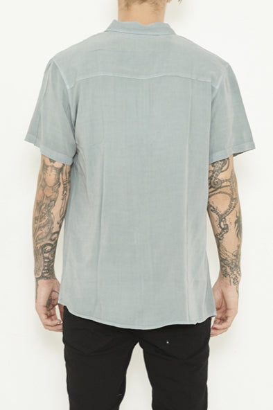 nANA jUDY MENS WHITEHALL SHORT SLEEVE SHIRT - PIGMENT GREY, MENS SHIRTS, NANA JUDY, Elwood 101