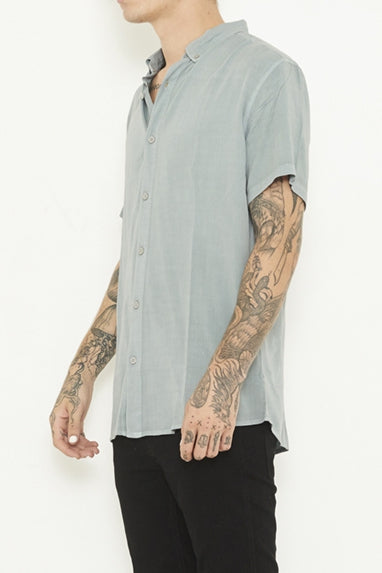 nANA jUDY MENS WHITEHALL SHORT SLEEVE SHIRT - PIGMENT GREY, MENS SHIRTS, NANA JUDY, Elwood 101