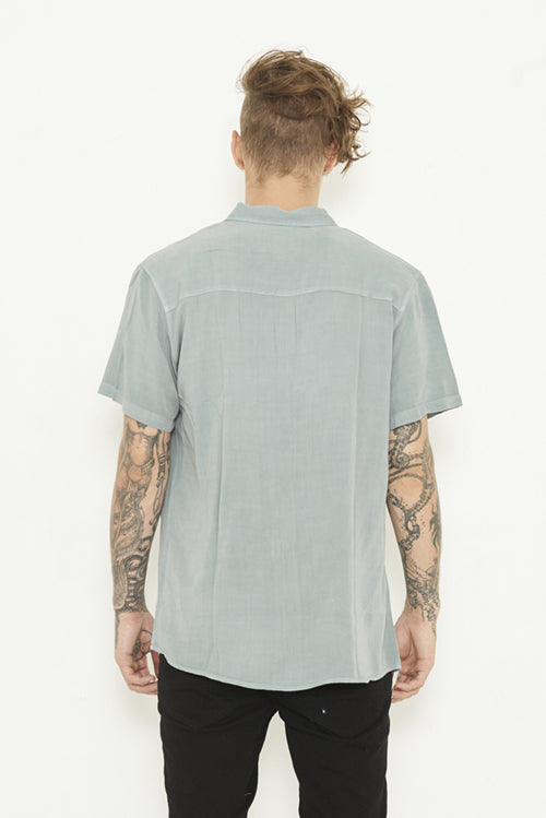 nANA jUDY MENS WHITEHALL SHORT SLEEVE SHIRT - PIGMENT GREY, MENS SHIRTS, NANA JUDY, Elwood 101