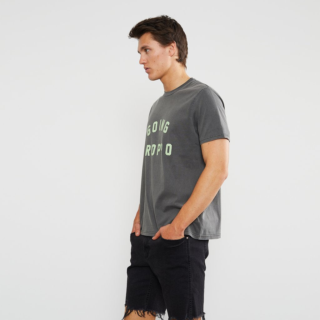 Skwosh Club MENS GOING TROPPO TEE - CHARCOAL, MENS TEE SHIRTS, SKWOSH CLUB, Elwood 101