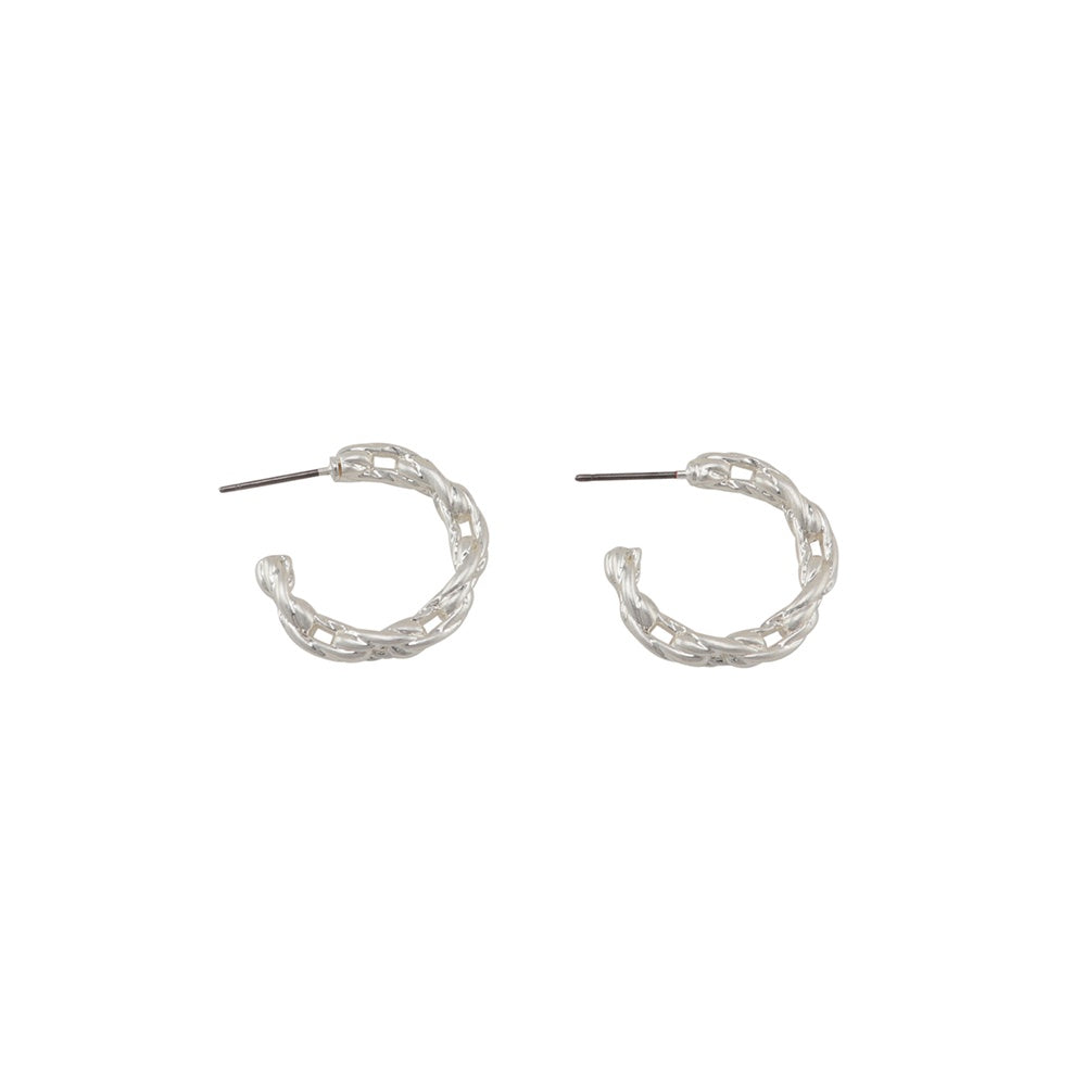 Jolie & Deen WOMENS LUCY CHAIN HOOPS EARRINGS - SILVER...FREE POSTAGE Details Below, WOMENS JEWELLERY, JOLIE & DEEN, Elwood 101