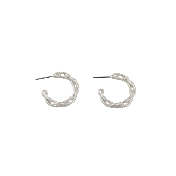 Jolie & Deen WOMENS LUCY CHAIN HOOPS EARRINGS - SILVER...FREE POSTAGE Details Below, WOMENS JEWELLERY, JOLIE & DEEN, Elwood 101