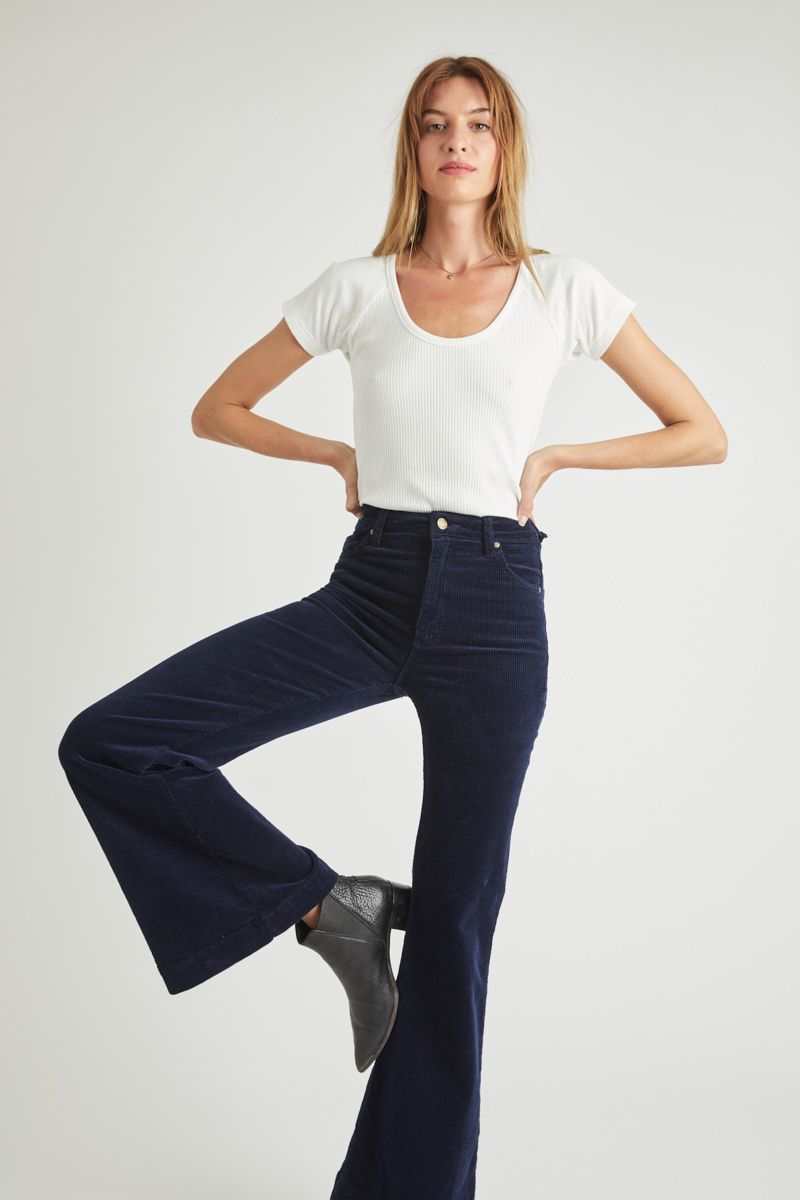 Rollas WOMENS EASTCOAST FLARE MIDNIGHT CORD, WOMENS DENIM, ROLLAS, Elwood 101