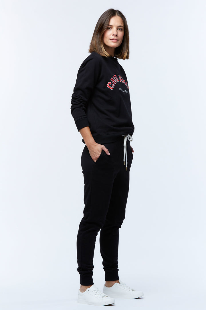 Casa Amuk WOMENS VARSITY SWEATER - BLACK/CHILLI, WOMENS KNITS & SWEATERS, CASA AMUK, Elwood 101