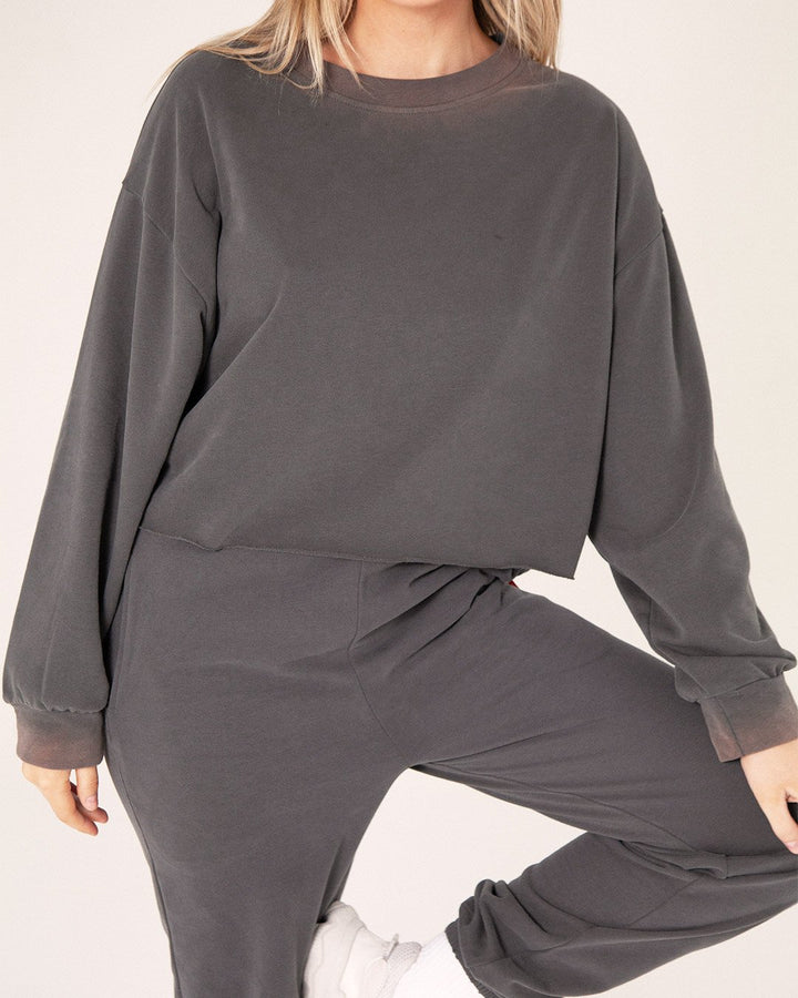 Bayse Brand WOMENS LOUNGE SWEATER - VINTAGE CHARCOAL, WOMENS KNITS & SWEATERS, BAYSE BRAND, Elwood 101