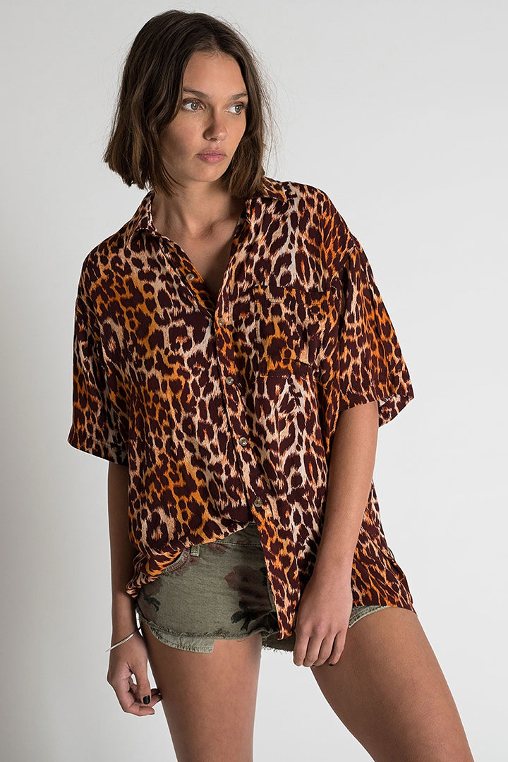 OneTeaspoon WOMENS POLYNESIAN ANIMAL SHIRT - ANIMAL, WOMENS TOPS & SHIRTS, OneTeaspoon, Elwood 101